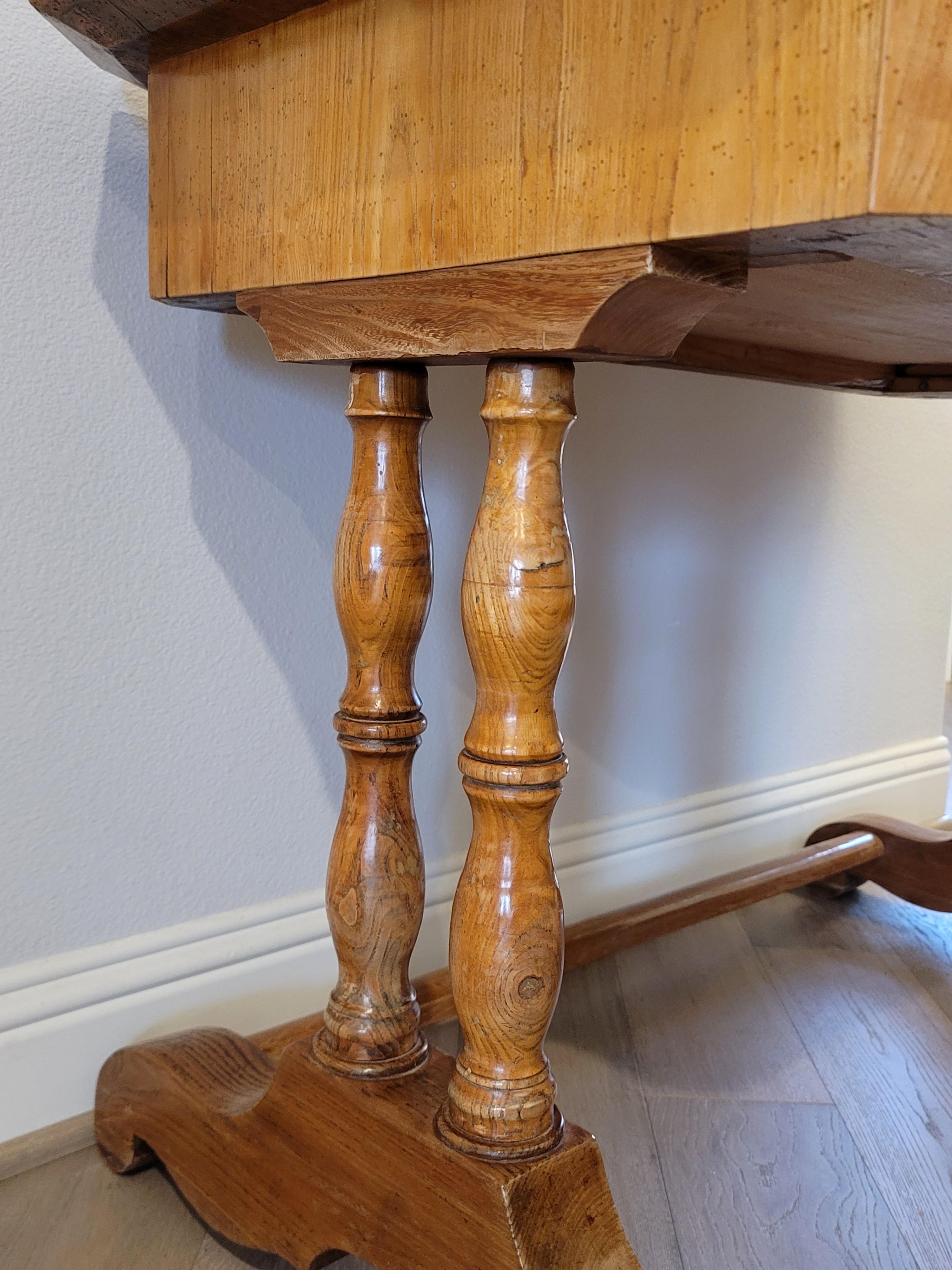 19th Century Continental Biedermeier Period Figured Maple Table  For Sale 2