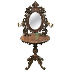 19th Century Continental Black Forest Shaving Stand