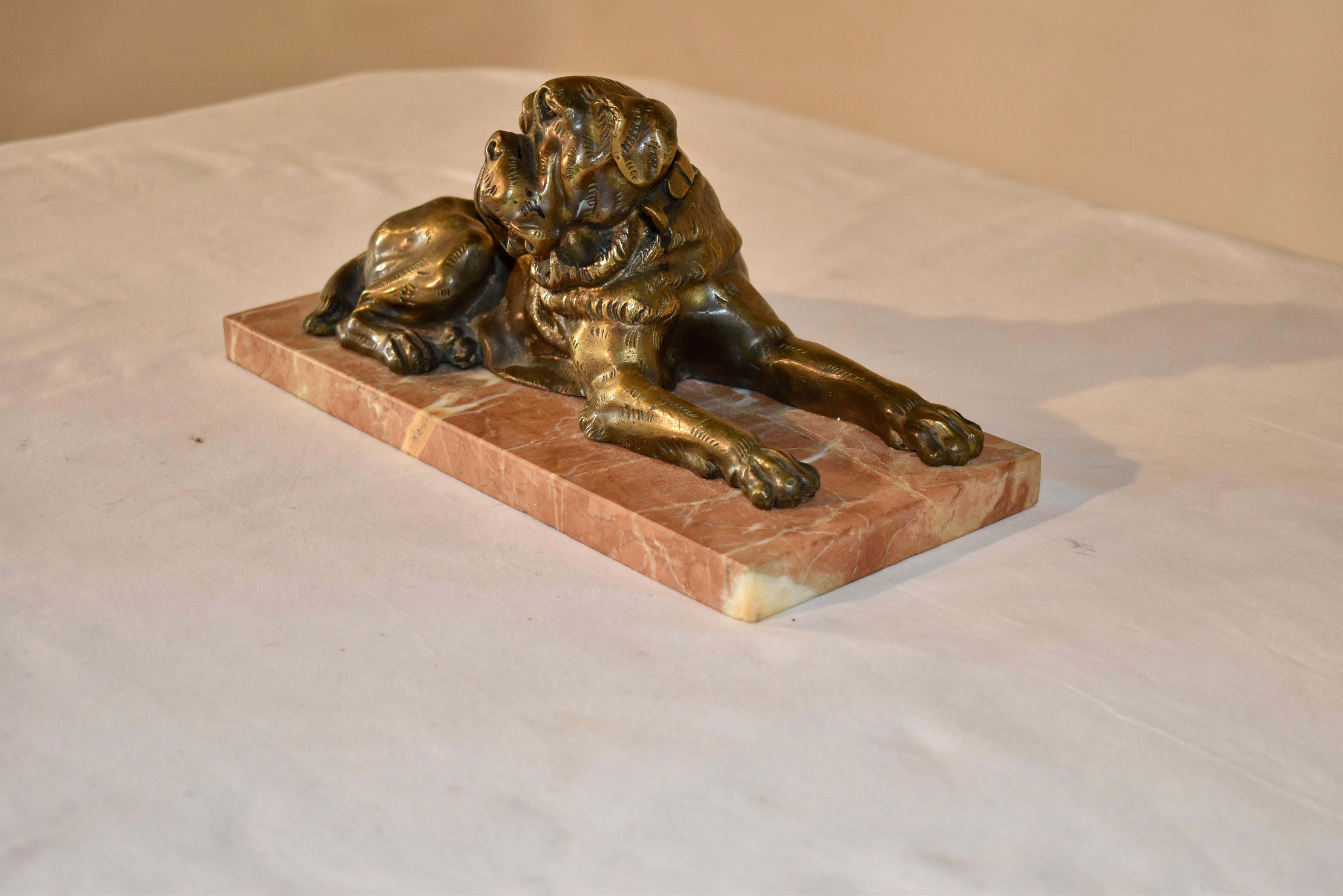 European 19th Century Continental Bronze of a Dog