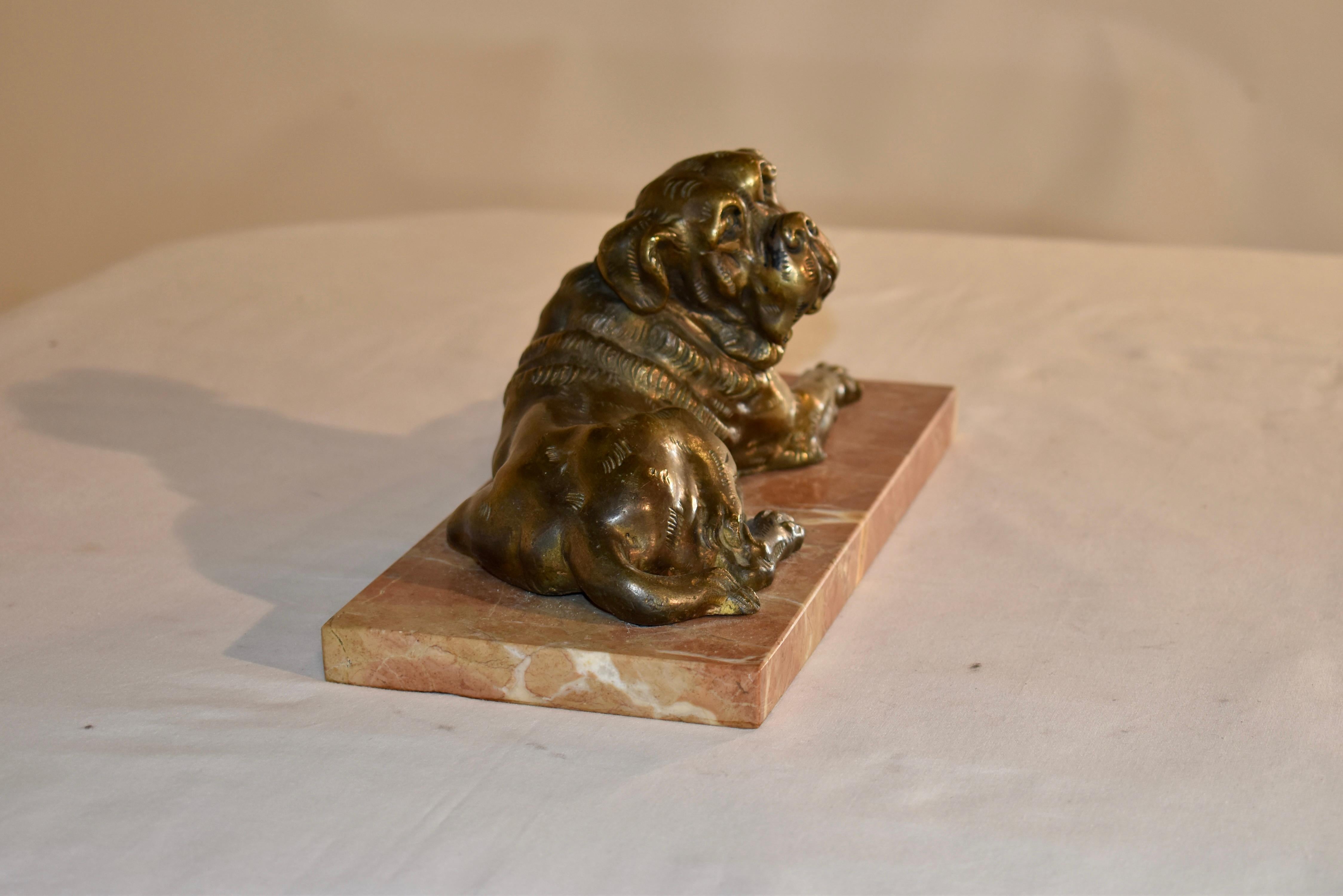 19th Century Continental Bronze of a Dog In Good Condition In High Point, NC