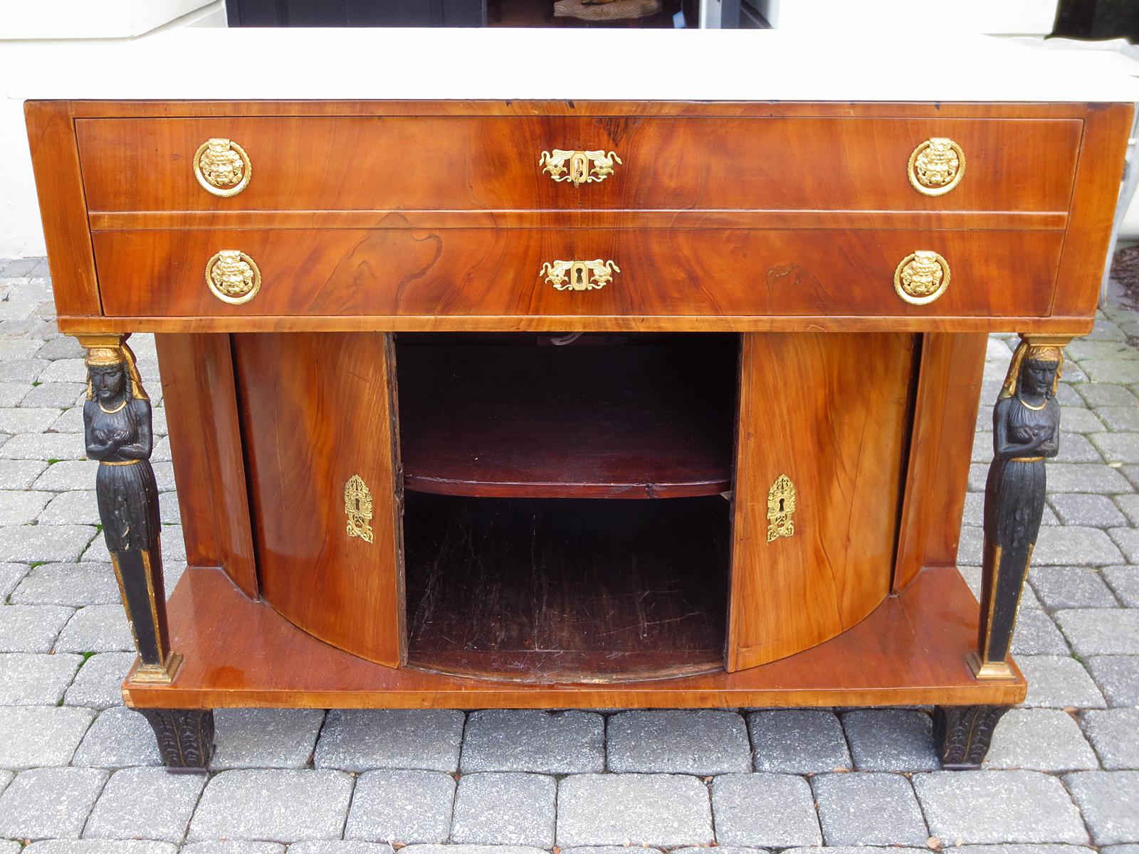 19th Century Continental Cabinet, Old Paper Label 16