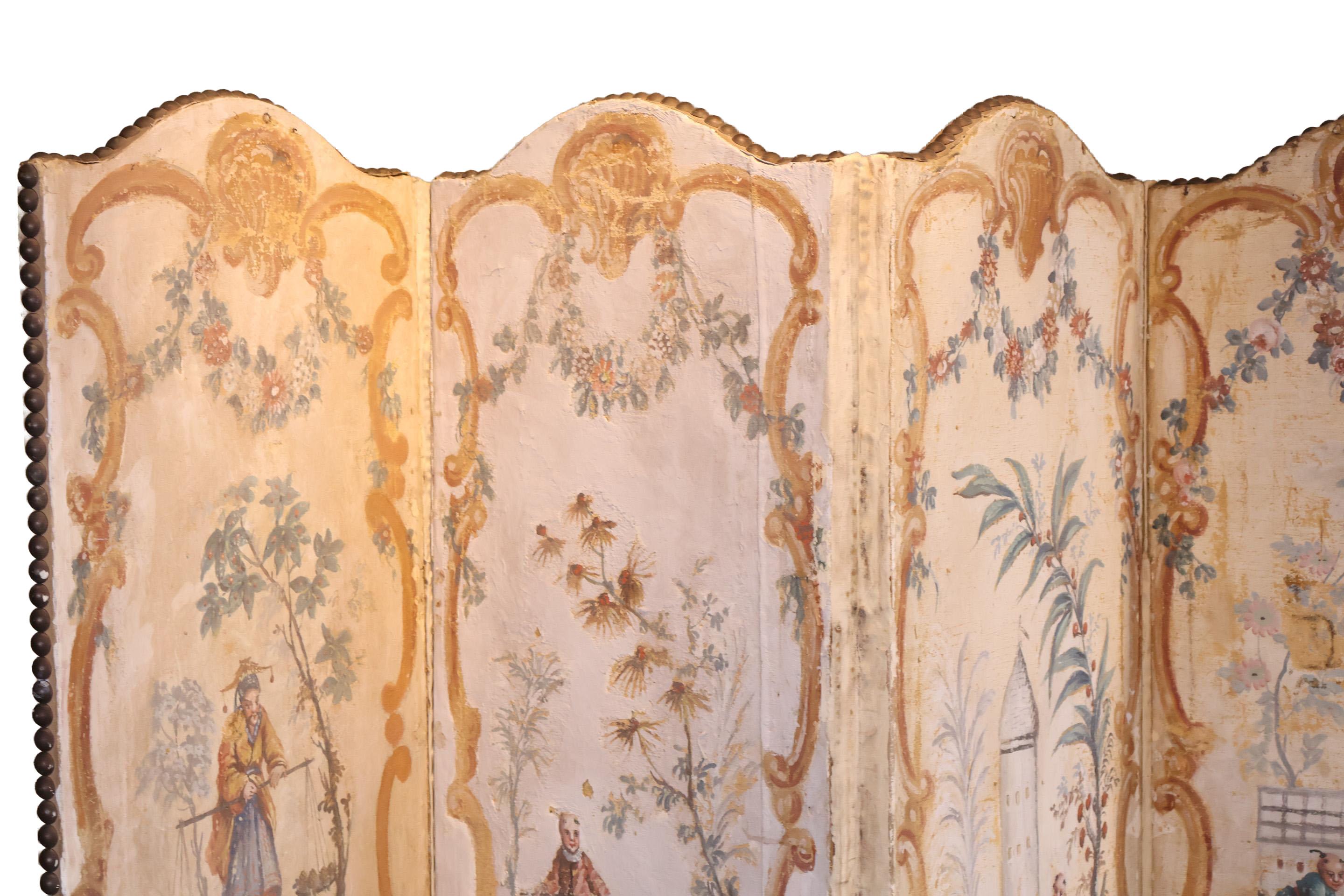 Biombo Chinoiserie Continental Siglo XIX Europeo en venta