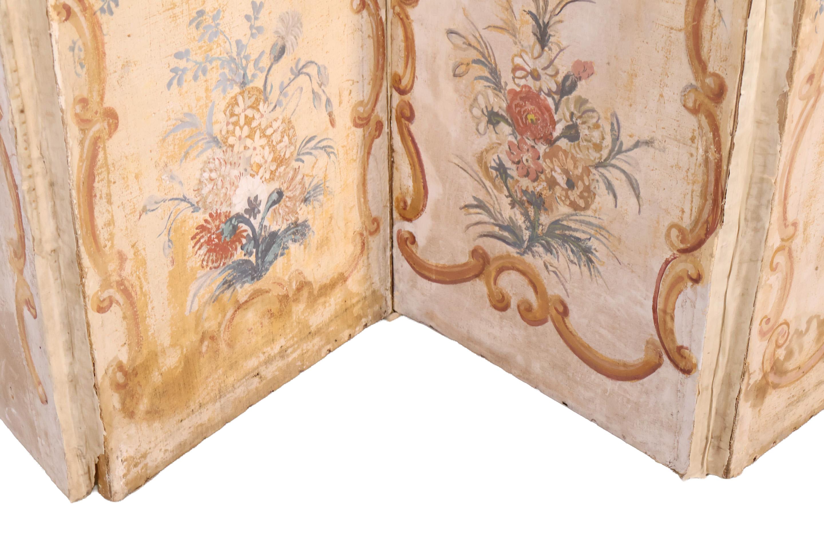 Biombo Chinoiserie Continental Siglo XIX en Bueno estado para la venta en Solebury, PA