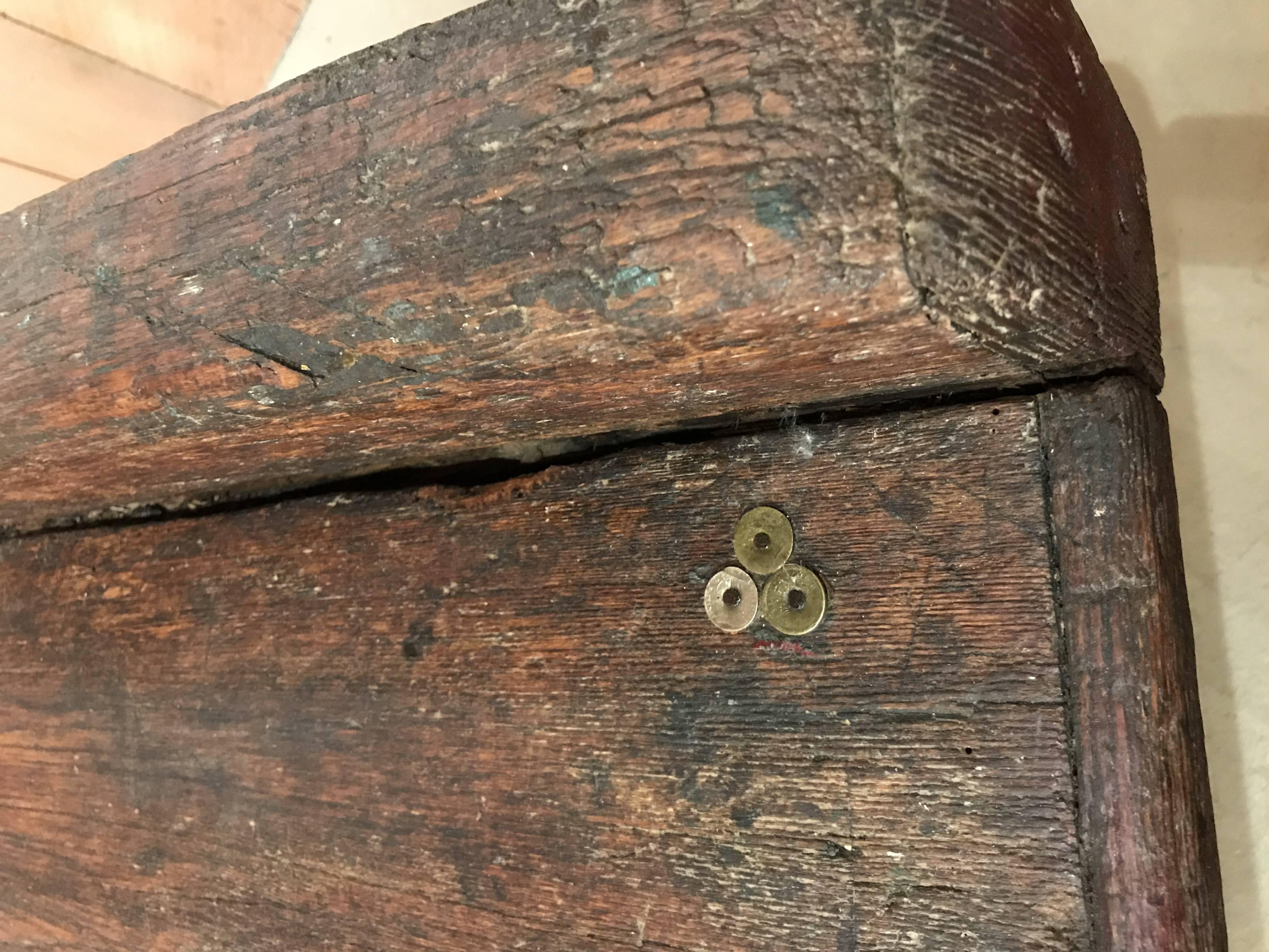 19th Century Continental Counter, Workbench, or Server with Crest Rail 5