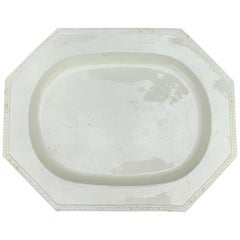 19th Century Continental Creamware Platter, circa 1850s