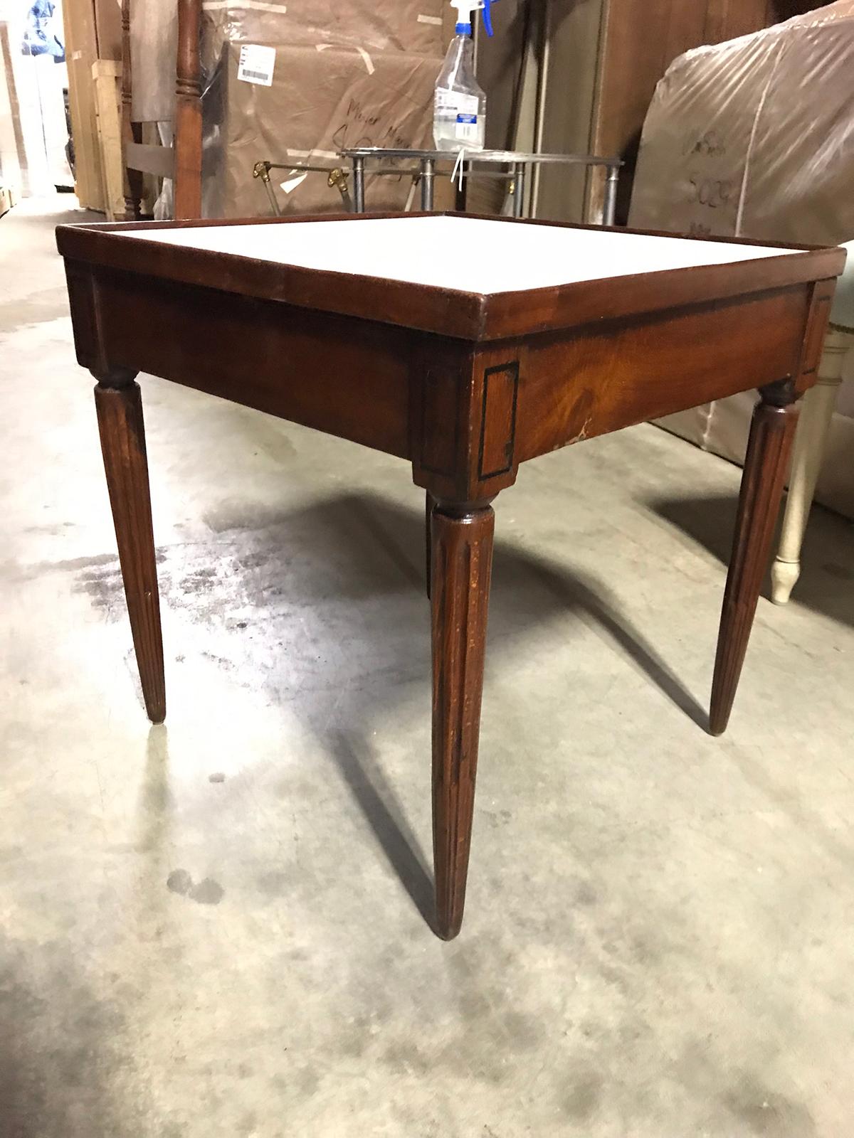 European 19th Century Continental Drinks Table with Marble Top For Sale