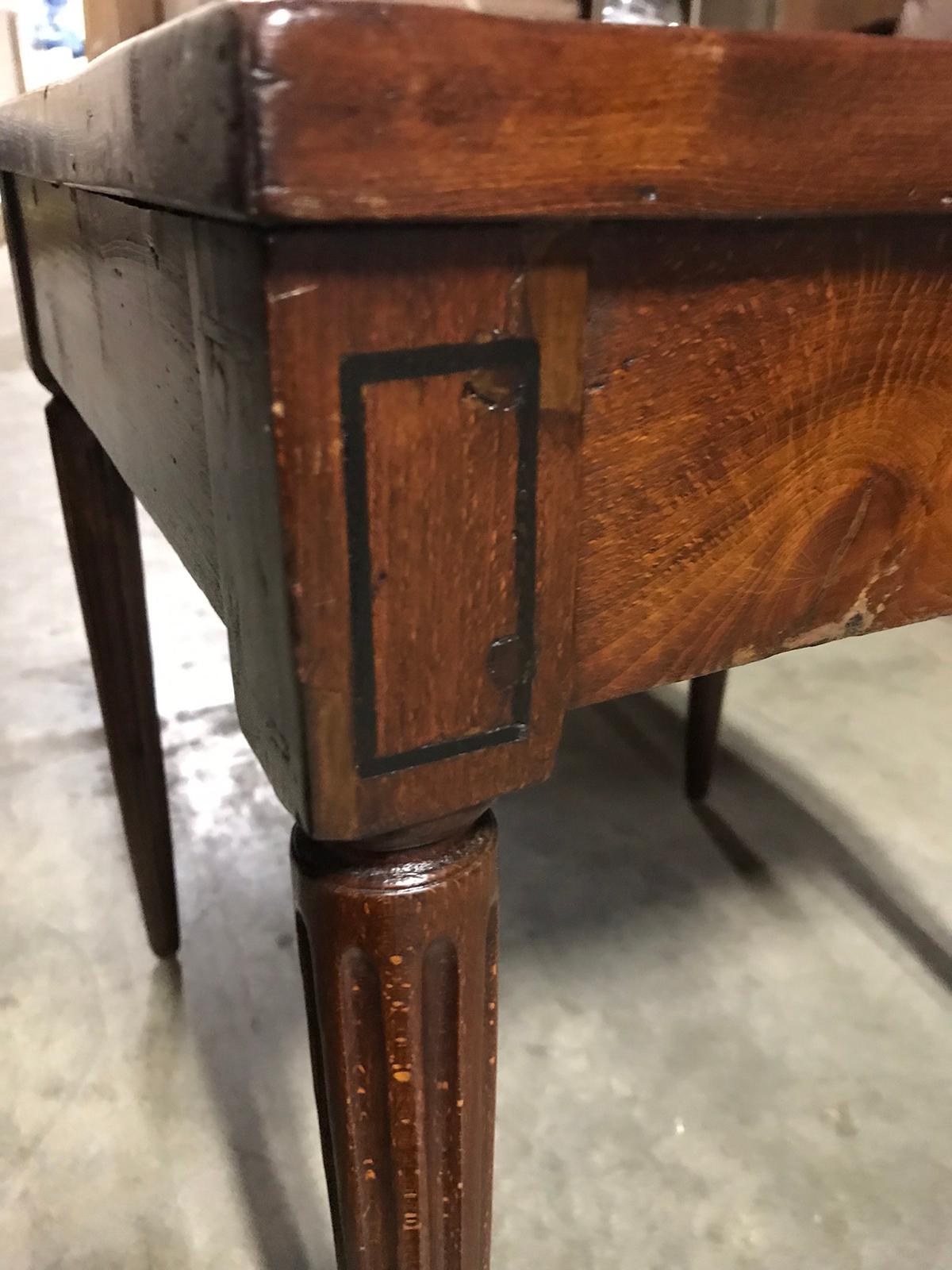 Wood 19th Century Continental Drinks Table with Marble Top For Sale