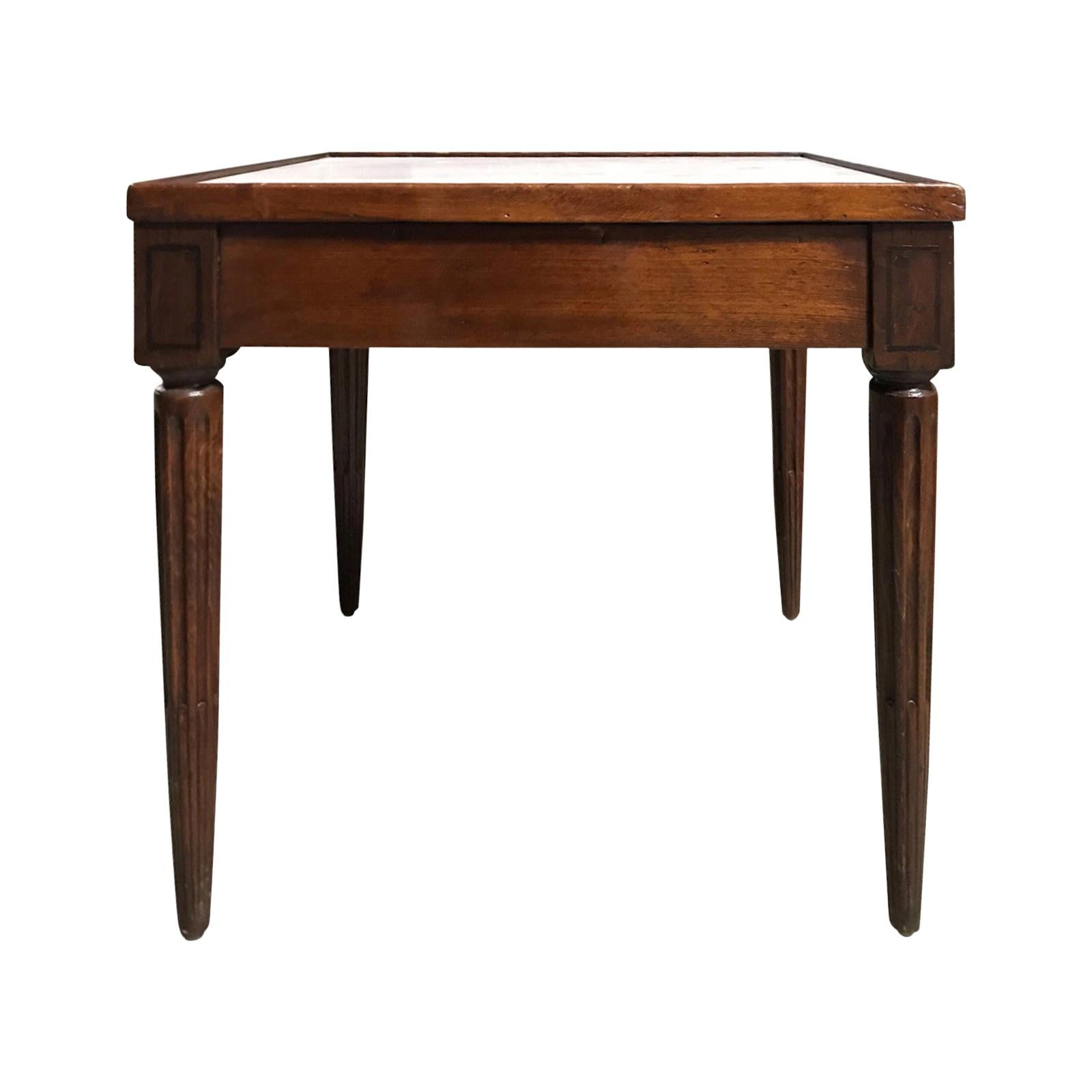 19th Century Continental Drinks Table with Marble Top For Sale