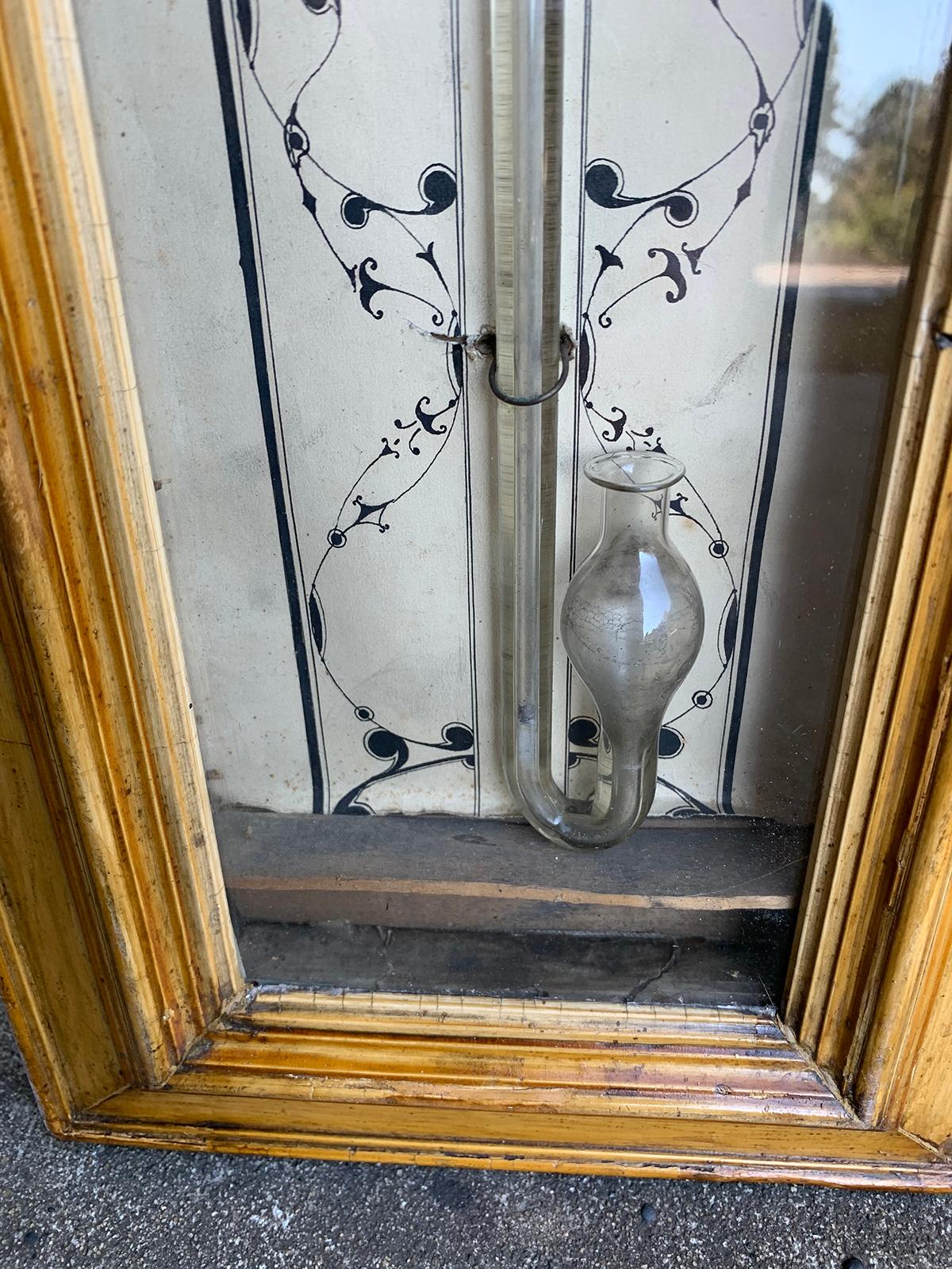 19th Century Continental Faux Bois Stick Barometer 5