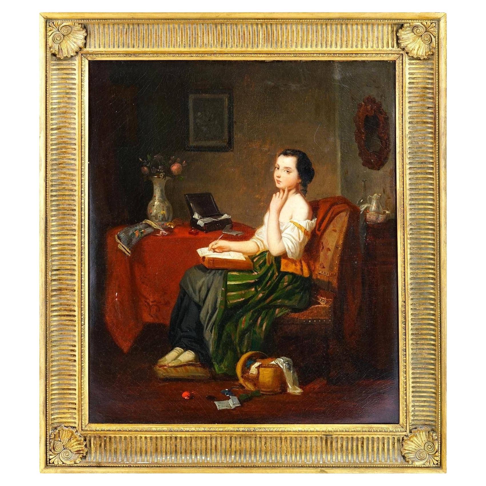 19th Century Continental Figurative Oil Painting