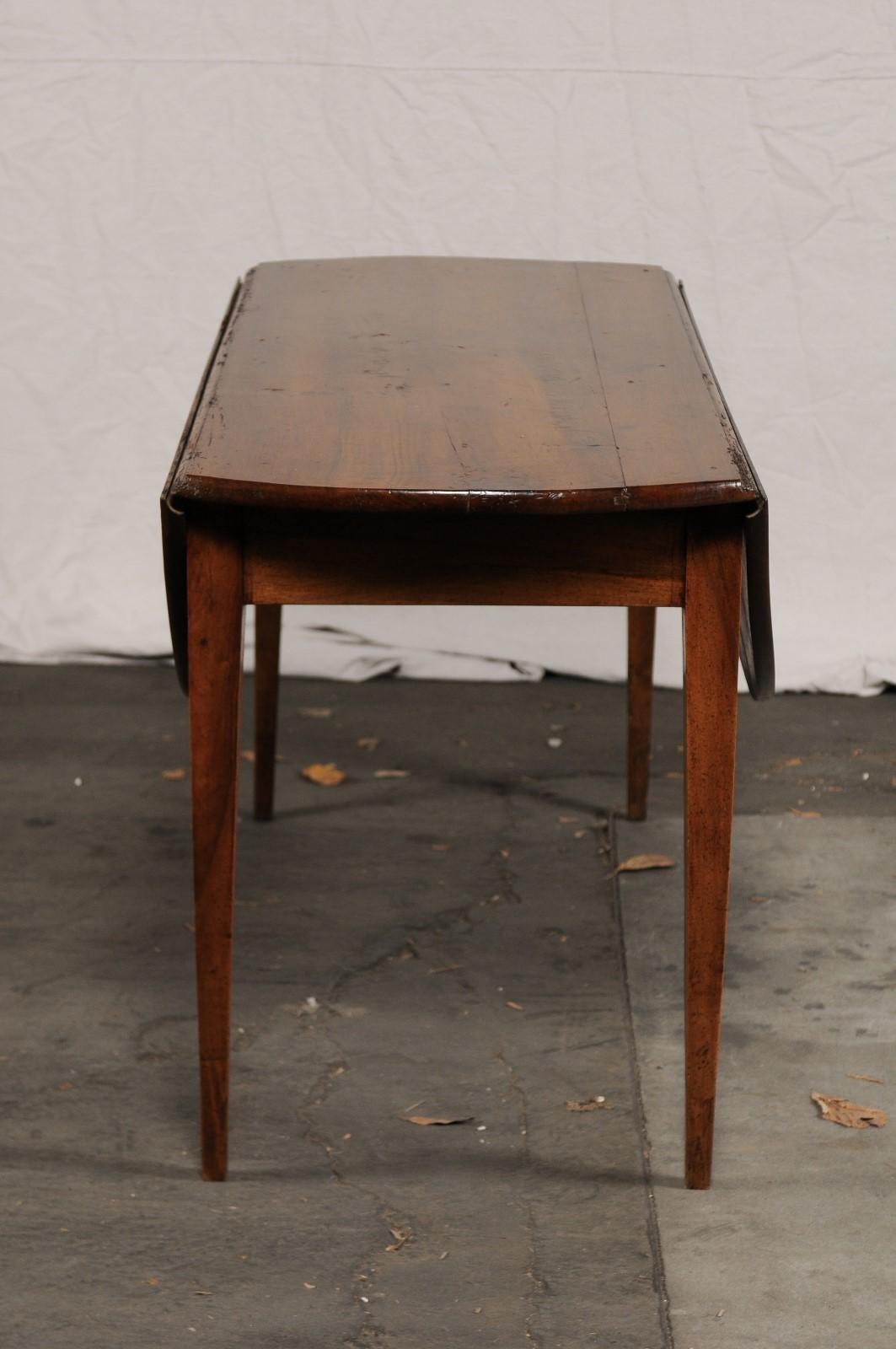 19th Century Continental Fruitwood Breakfast Table, Drop-Leaf 1