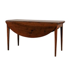 19th Century Continental Fruitwood Breakfast Table, Drop-Leaf