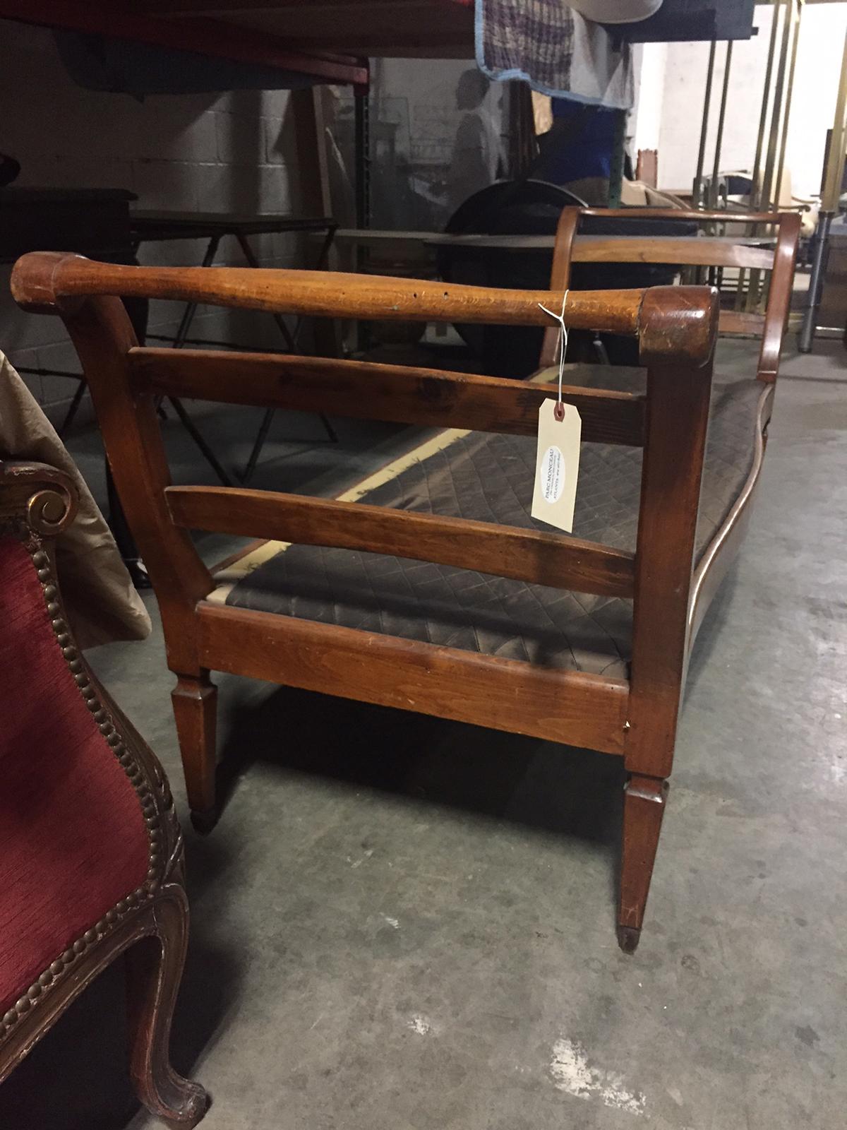 19th Century Continental Fruitwood Long Bench 4