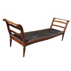 19th Century Continental Fruitwood Long Bench