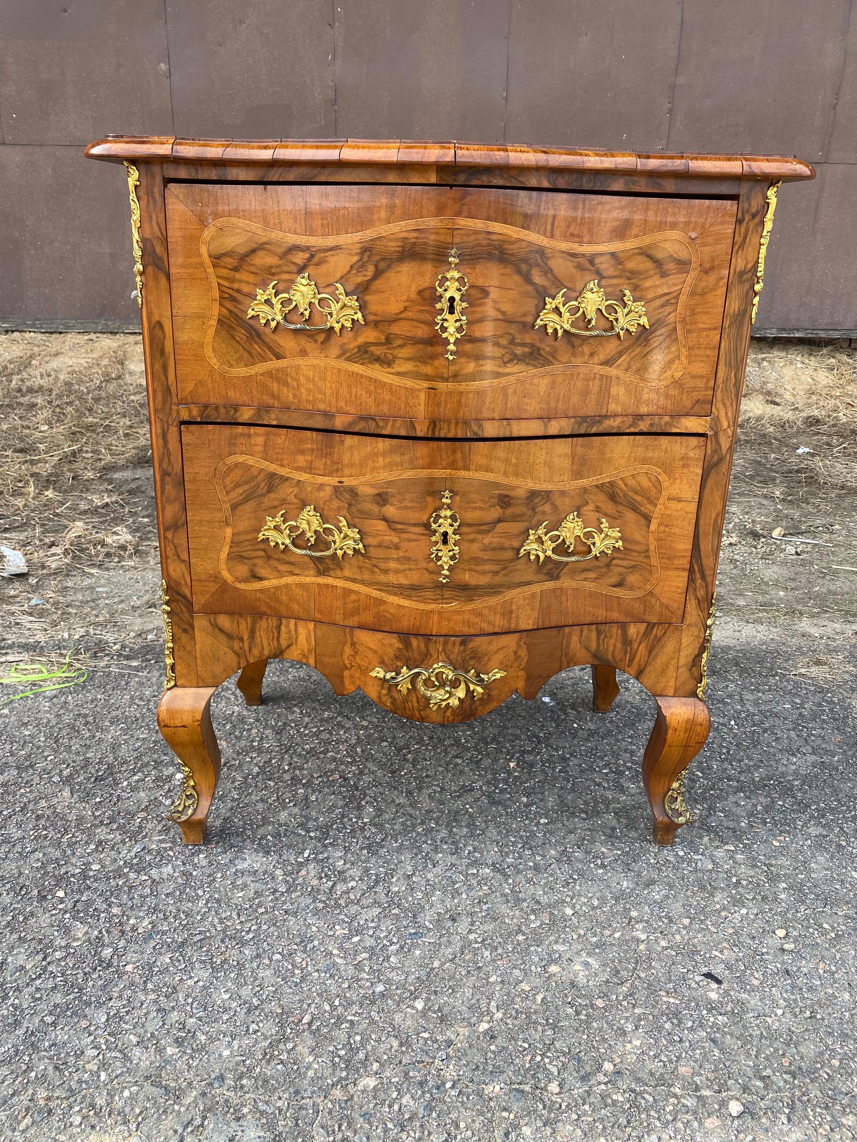 19th Century Continental Inlaid Bedside Chest In Good Condition In Charleston, SC