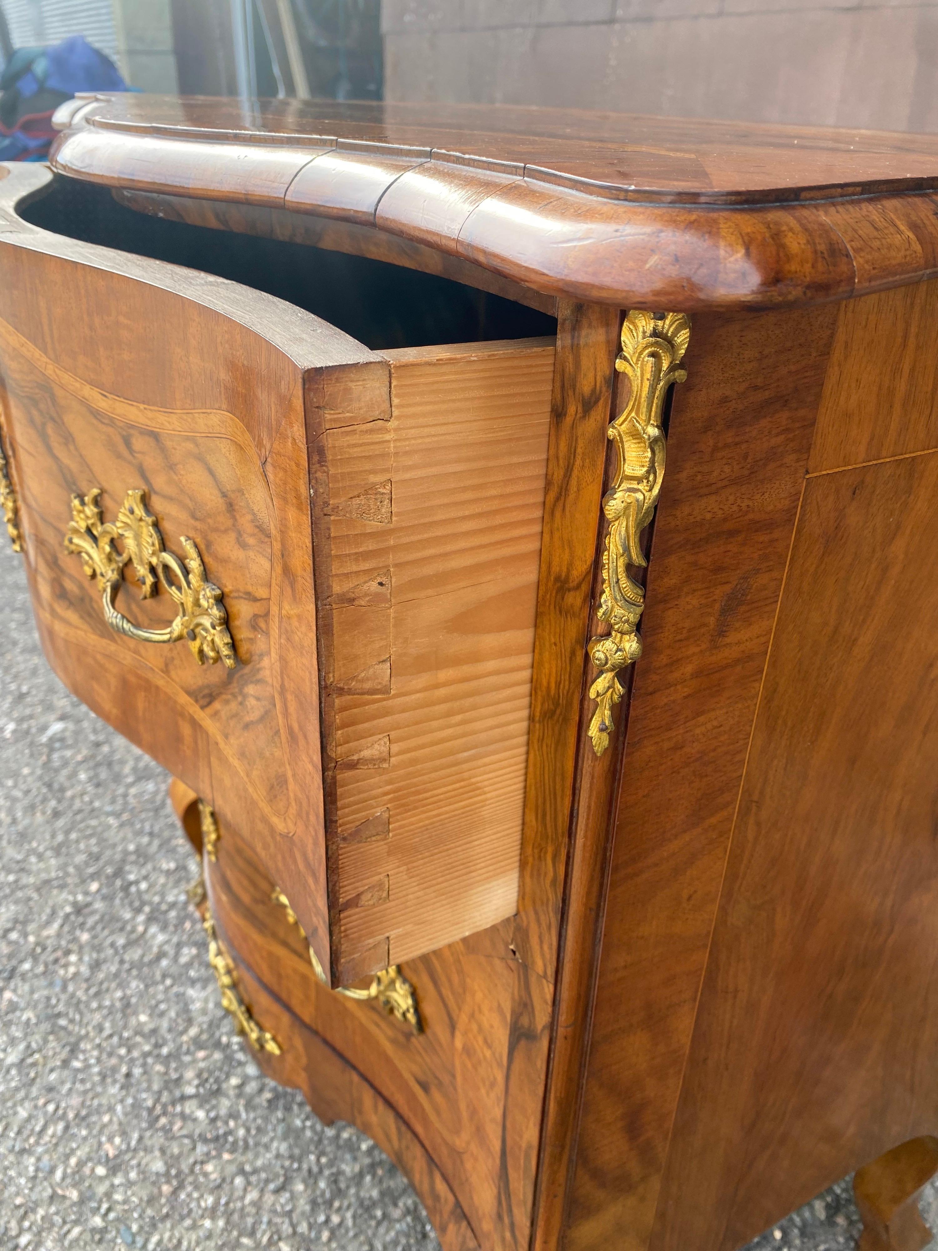 19th Century Continental Inlaid Bedside Chest 2
