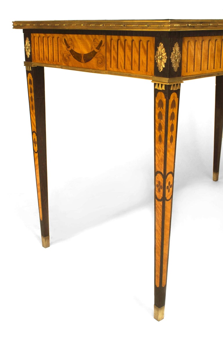Continental Satin Maple Medallion End Table For Sale 2