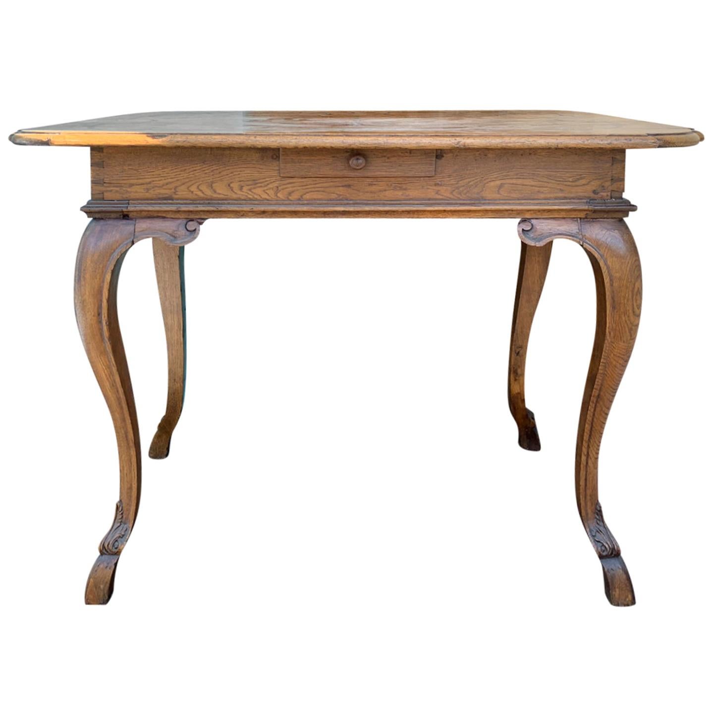 Pair of 19th Century Neoclassical Mahogany Side Tables with Hoof Feet