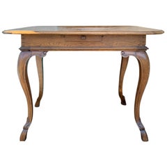 19th Century Continental Inlaid Side Table with 4 Drawers, Hoof Feet