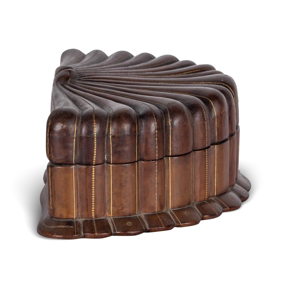 Boîte à bijoux de musique Reuge en cuir continental du 19ème siècle, vers 1880 Bon état à Royal Tunbridge Wells, Kent