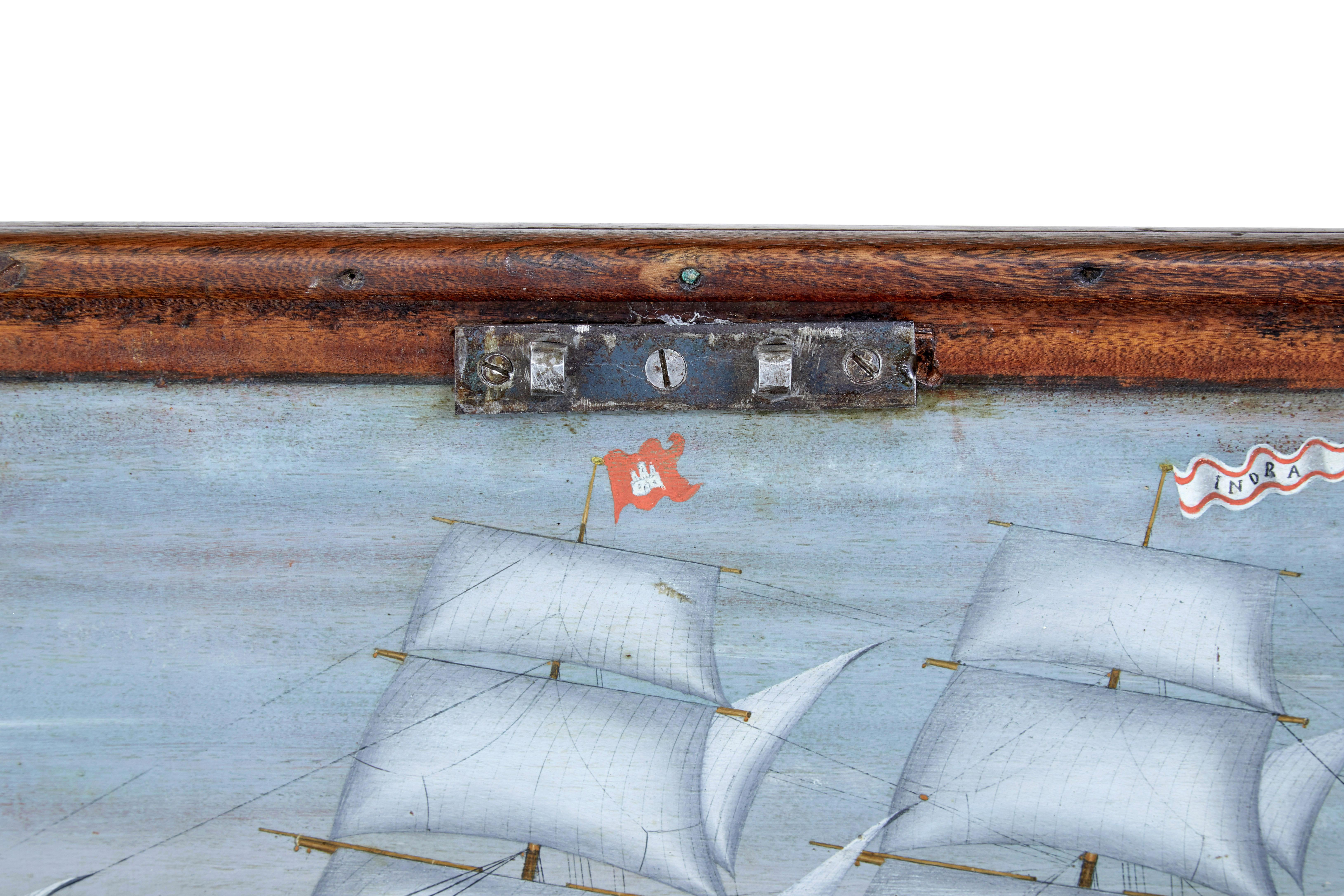 19th century continental mahogany maritime chest 5