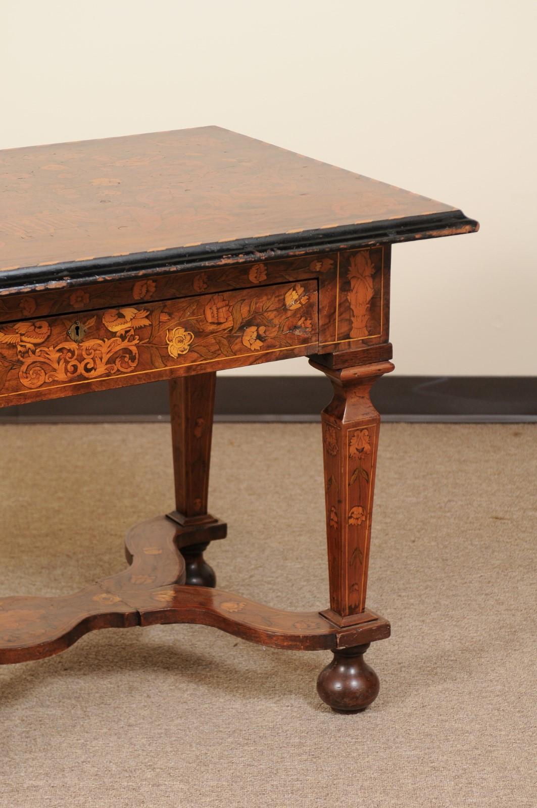 19th Century Continental Marquetry Inlaid Center Table For Sale 9