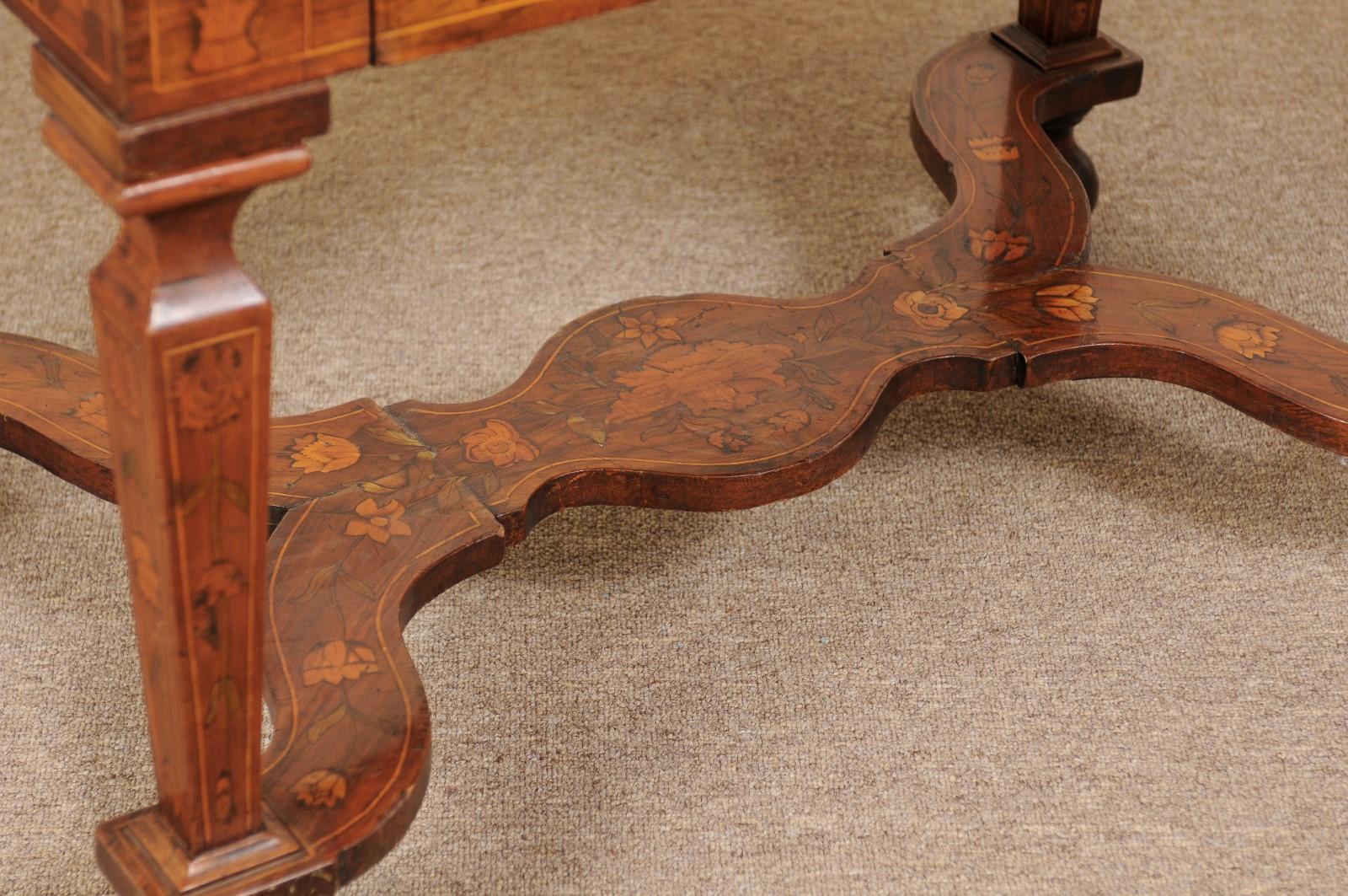 19th Century Continental Marquetry Inlaid Center Table For Sale 10
