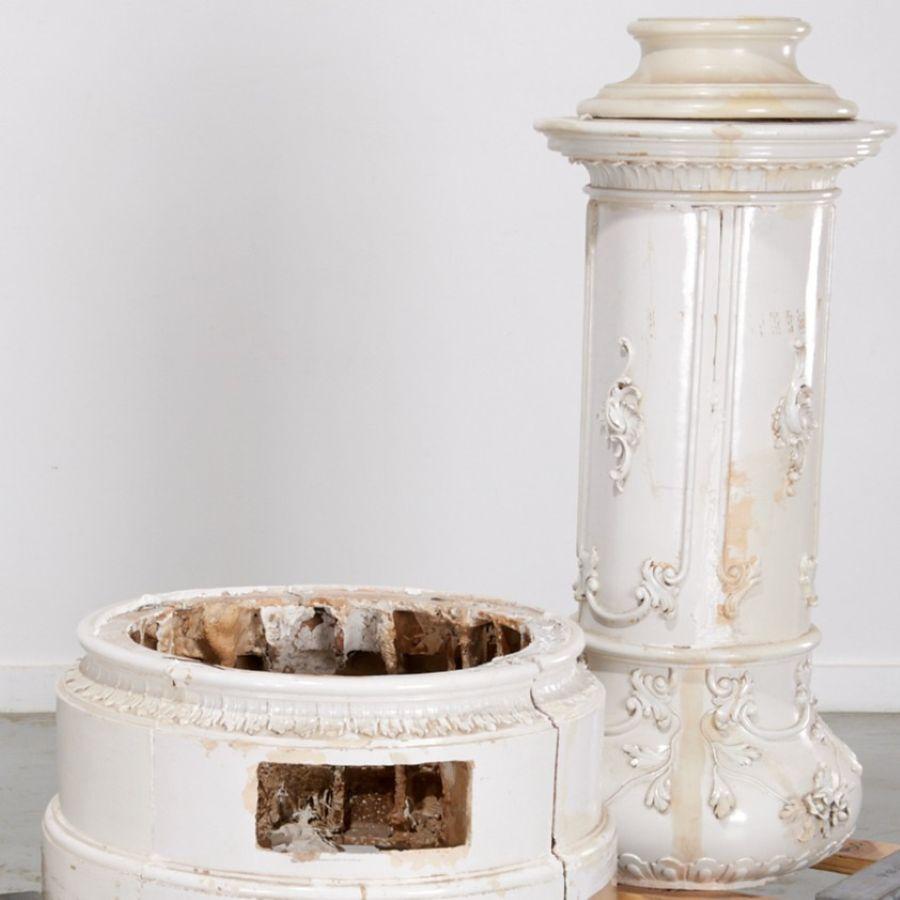 19th-Century Continental Neoclassic Faience Stove from the Iris Apfel Collection For Sale 3