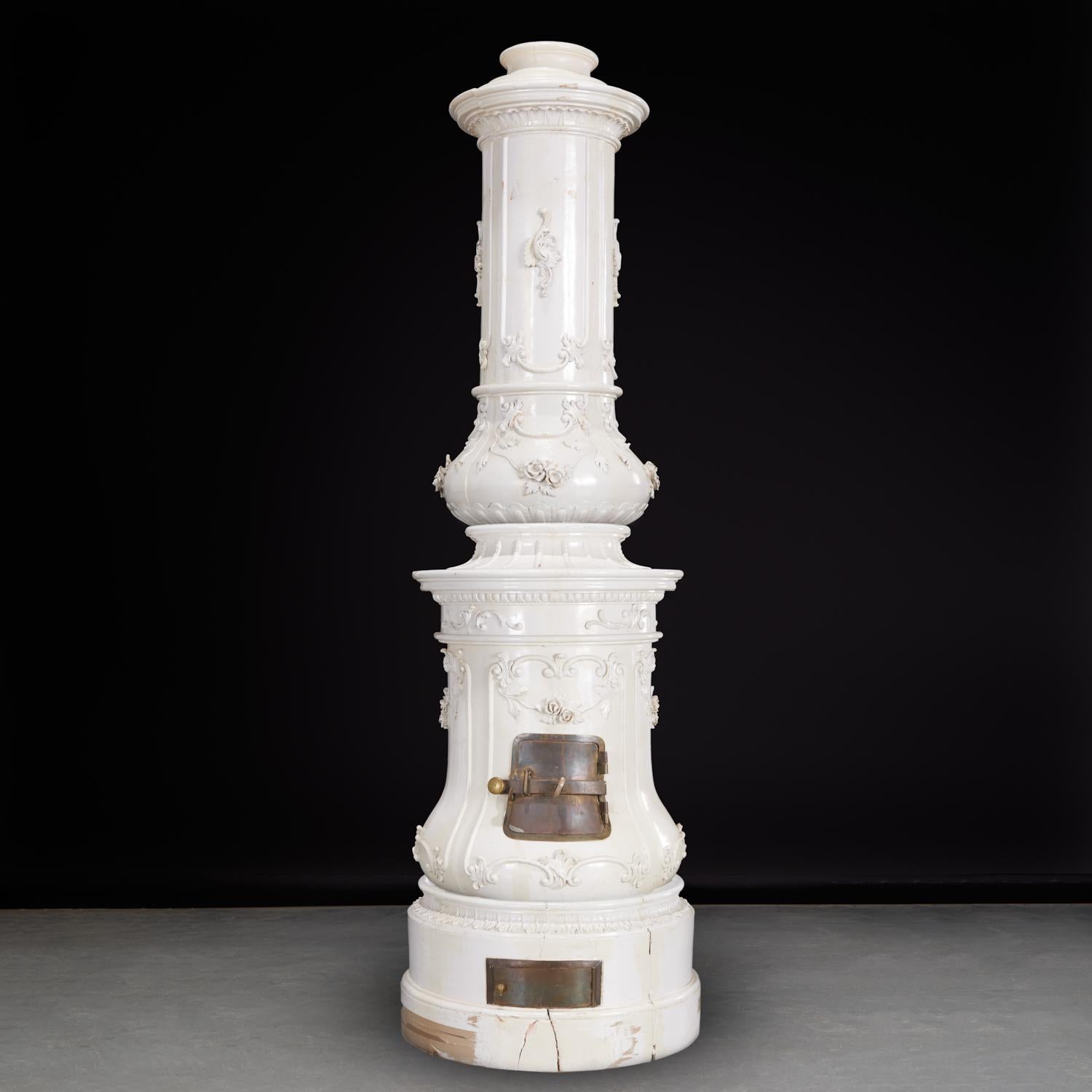 19th-Century Continental Neoclassic Faience Stove from the Iris Apfel Collection For Sale 4