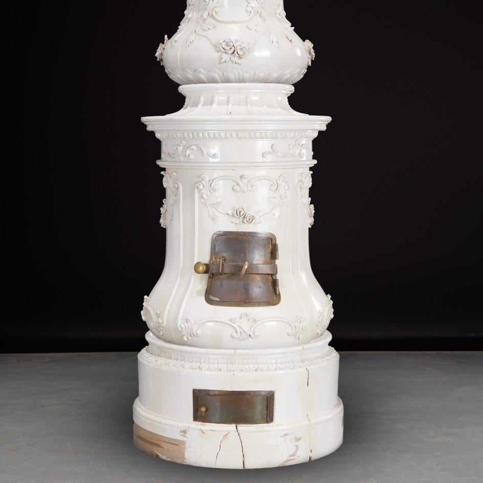 Italian 19th-Century Continental Neoclassic Faience Stove from the Iris Apfel Collection For Sale