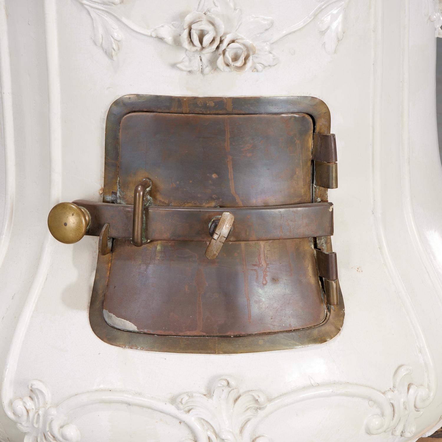 Glazed 19th-Century Continental Neoclassic Faience Stove from the Iris Apfel Collection For Sale