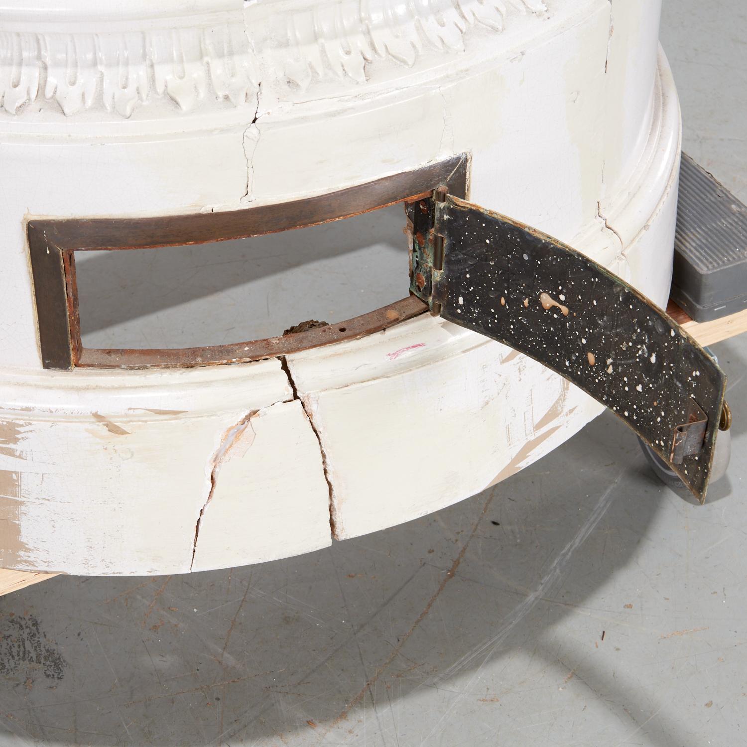 19th Century 19th-Century Continental Neoclassic Faience Stove from the Iris Apfel Collection For Sale