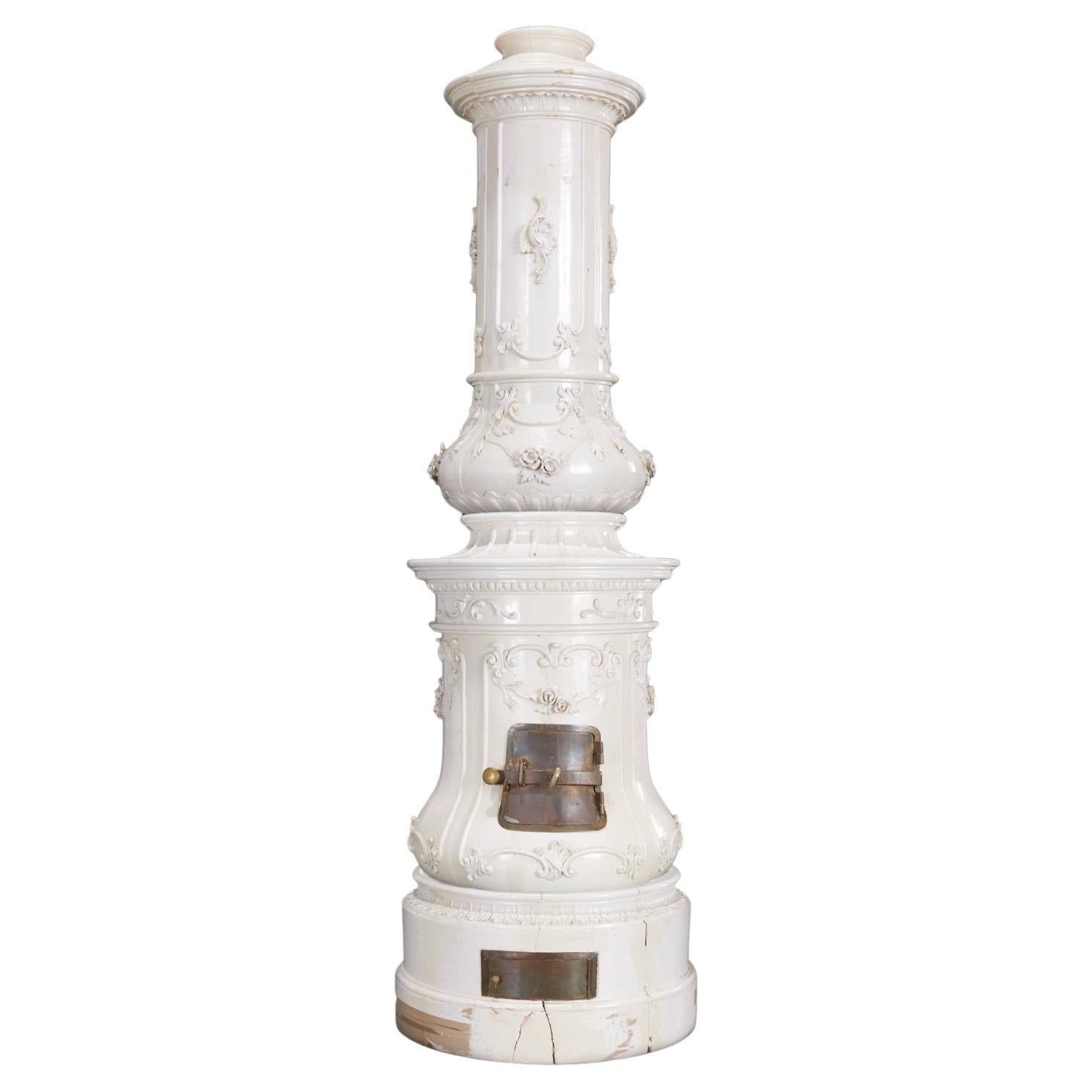 19th-Century Continental Neoclassic Faience Stove from the Iris Apfel Collection