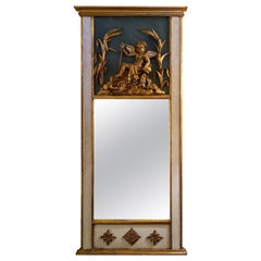 Used 19th Century Continental Neptune Putti Trumeau Mirror