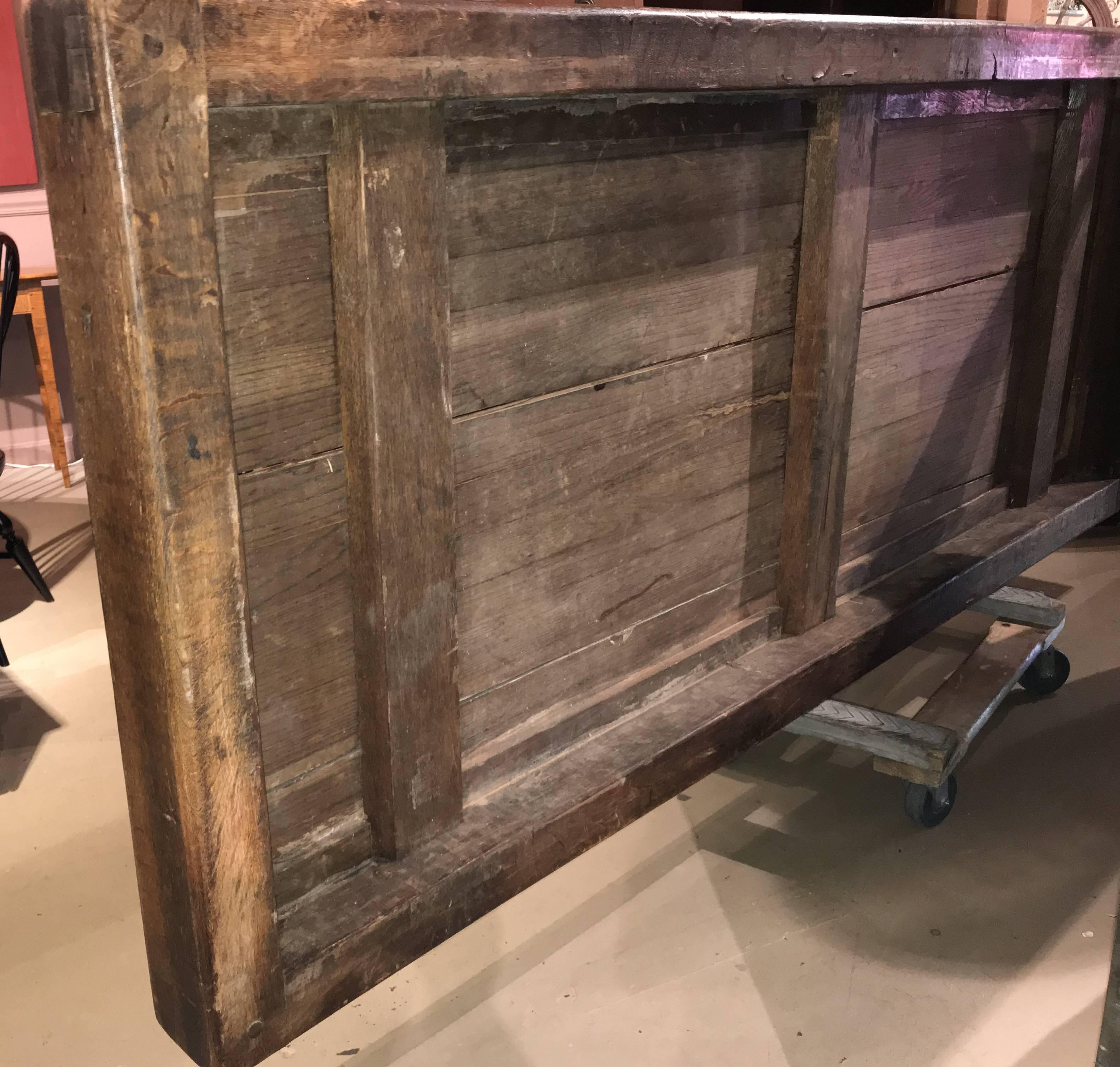 19th Century Continental Oak Refectory Table with Turned Leg Base 7