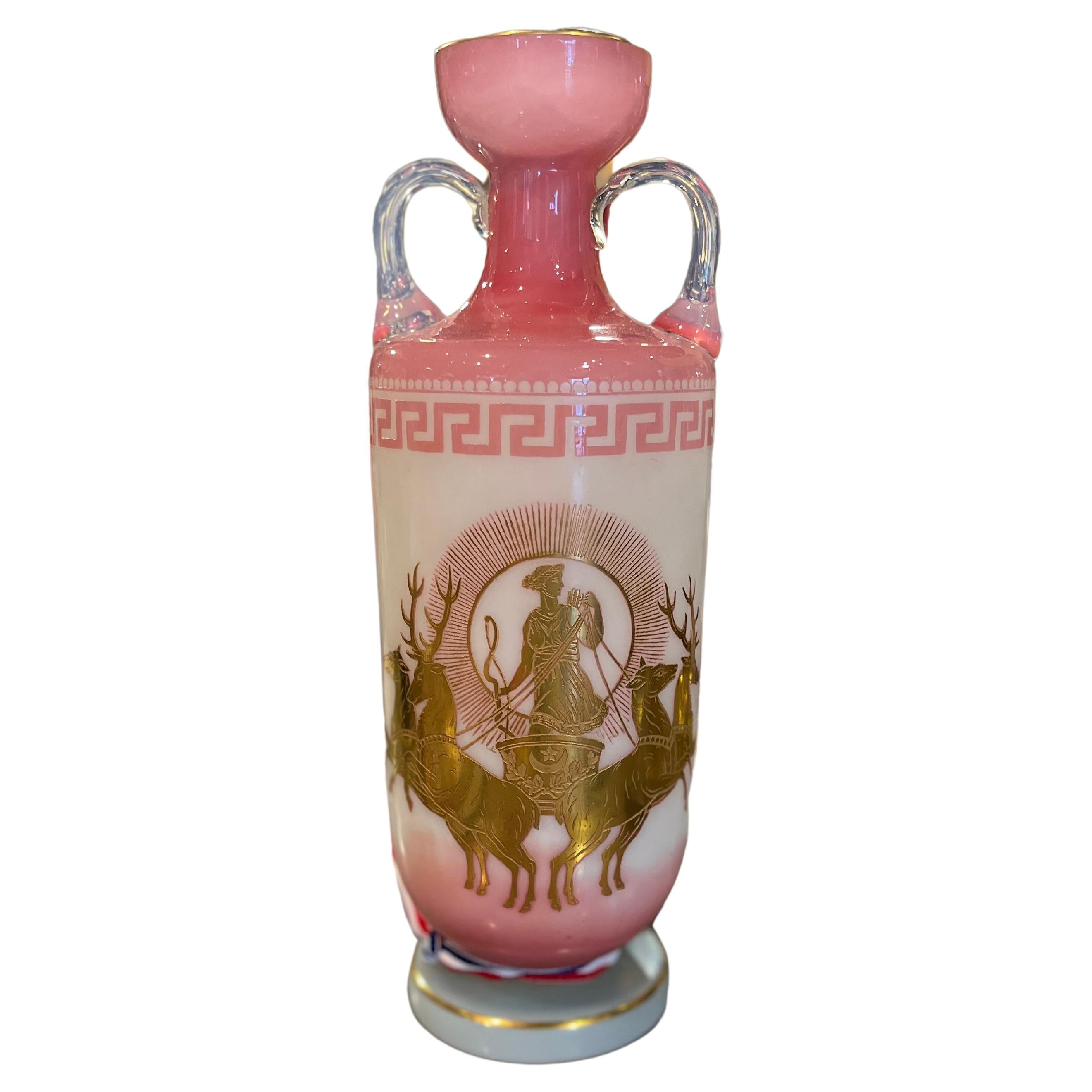 19th Century Continental Opaline Urn Shaped Vase
