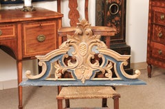 19th Century Continental Painted & Parcel Gilt Architectural Element / Overdoor