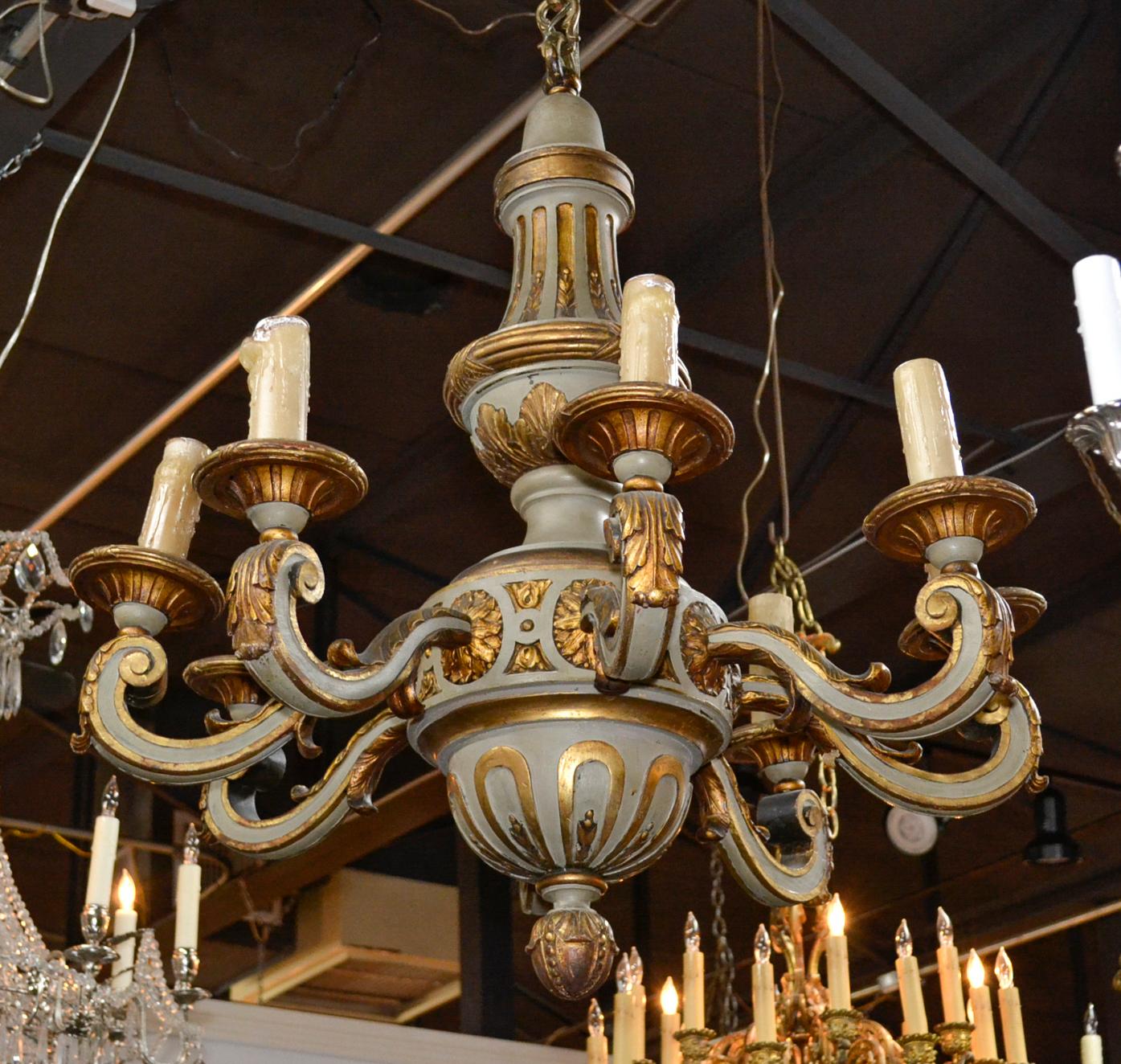 19th Century Continental Parcel-Gilt Chandelier 1