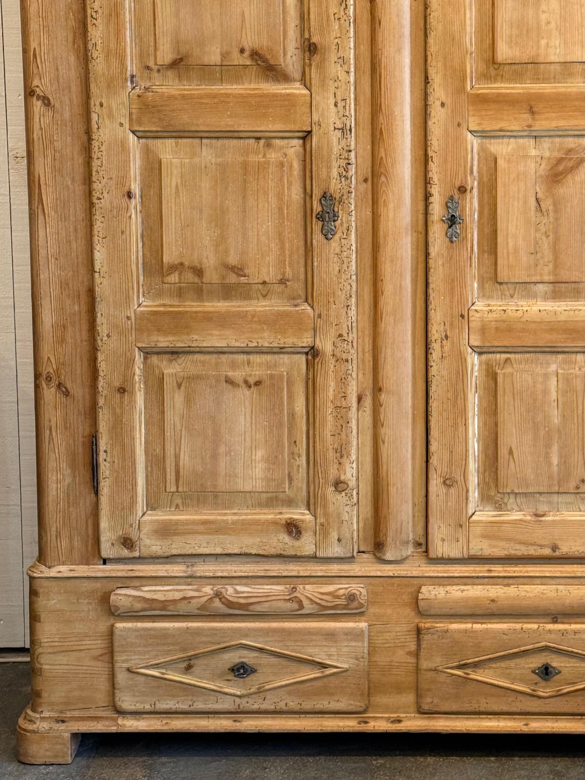 French 19th Century Continental Pine Armoire