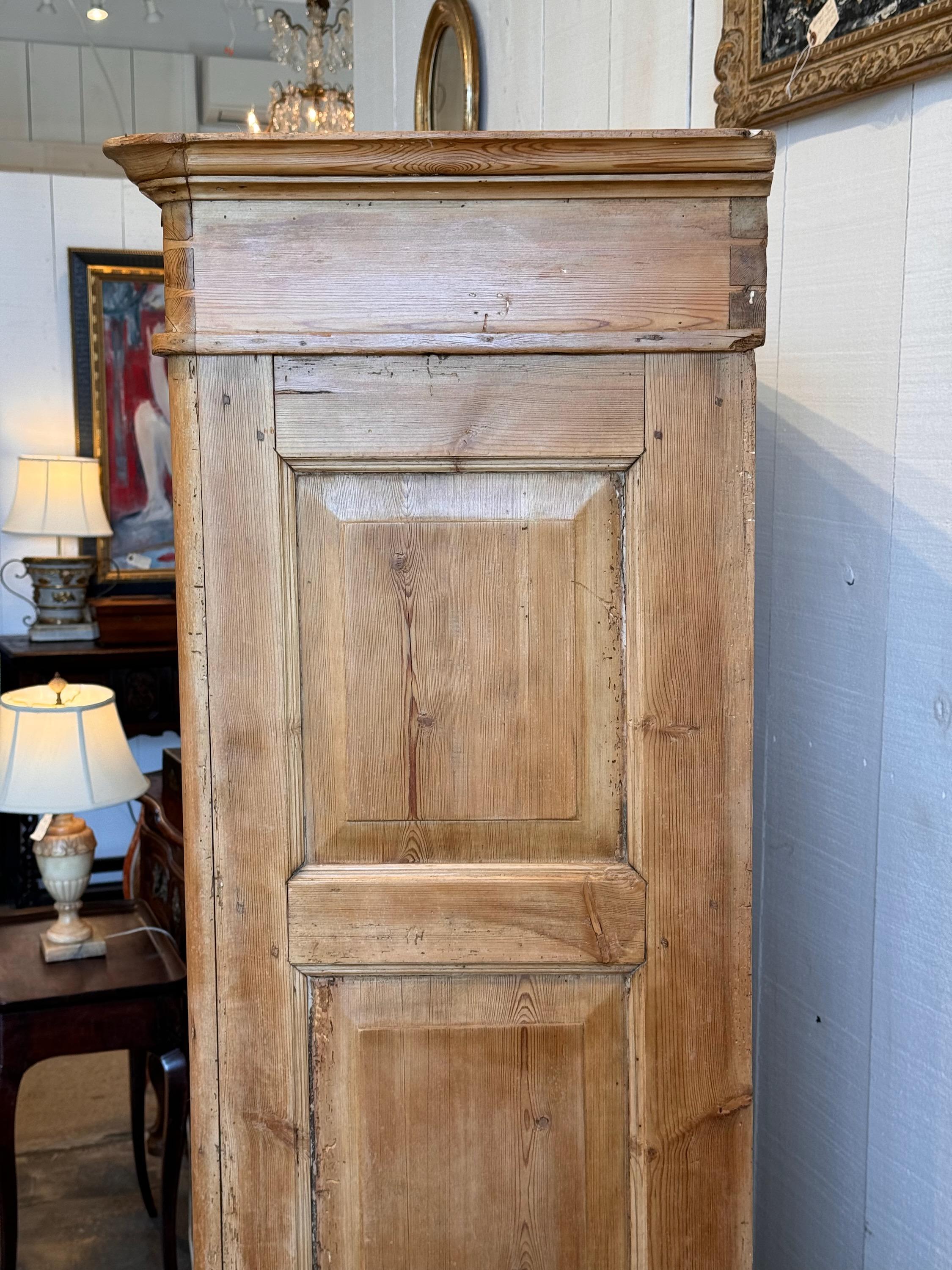 19th Century Continental Pine Armoire 5