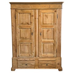 19th Century Continental Pine Armoire