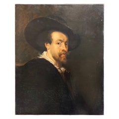 Antique 19th Century Continental Portrait of a Man "After Rubens"