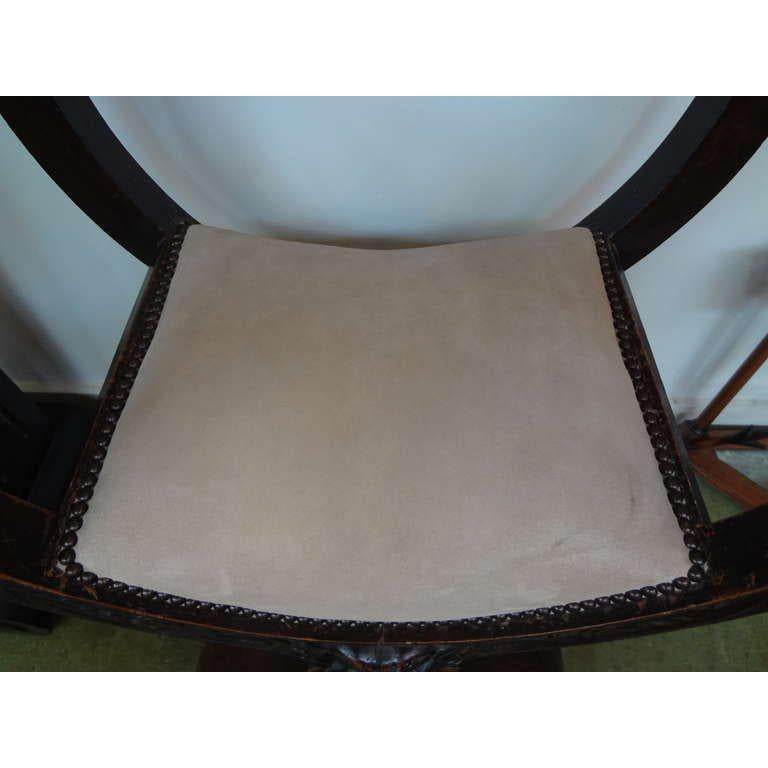19th Century Continental Renaissance Style Savonarola Chair For Sale 2