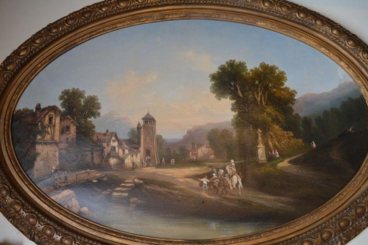 Aesthetic Movement 19th Century Continental School Painting For Sale