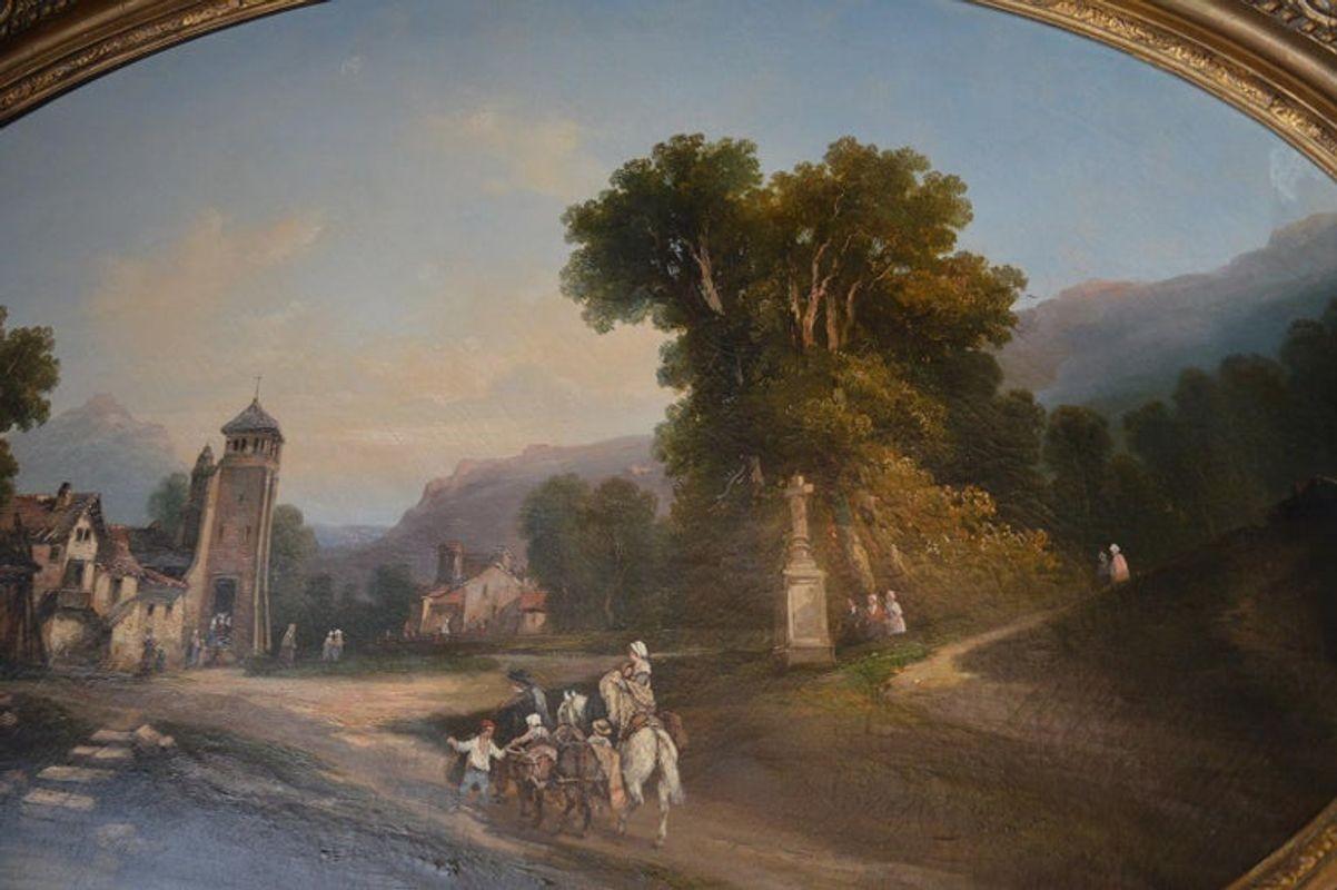 German 19th Century Continental School Painting For Sale