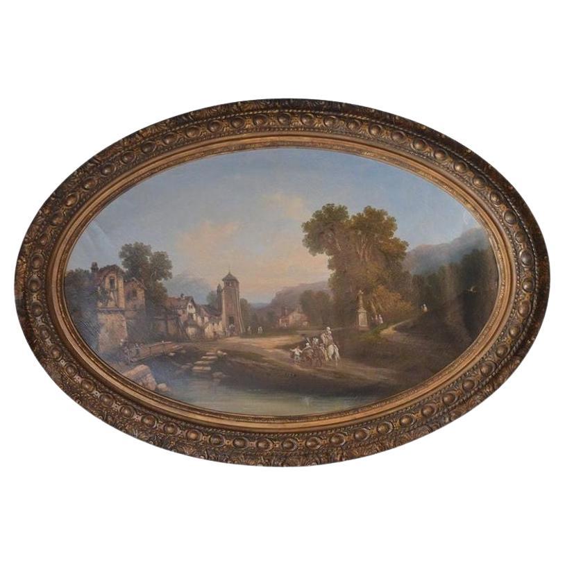 19th Century Continental School Painting For Sale