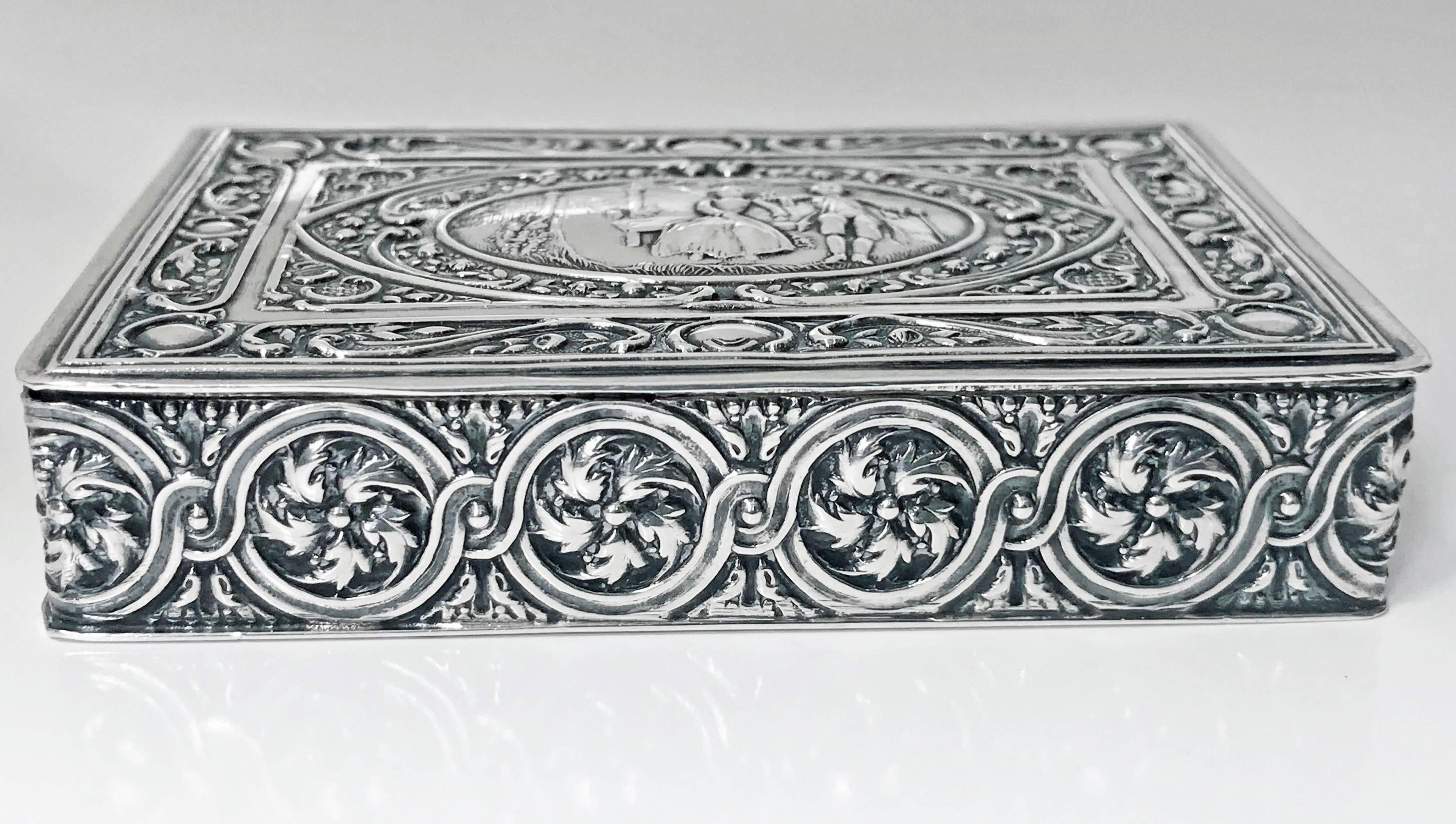 19th Century Continental Silver Box Johann Siegmund Kurz In Excellent Condition In Toronto, Ontario