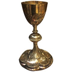 19th Century, Continental Silver Gilt Chalice
