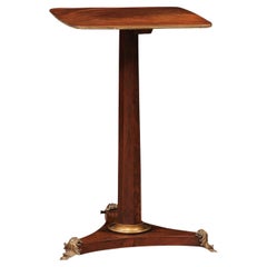 Antique 19th Century Continental Square Mahogany Drink Table with Ormalu Mounts