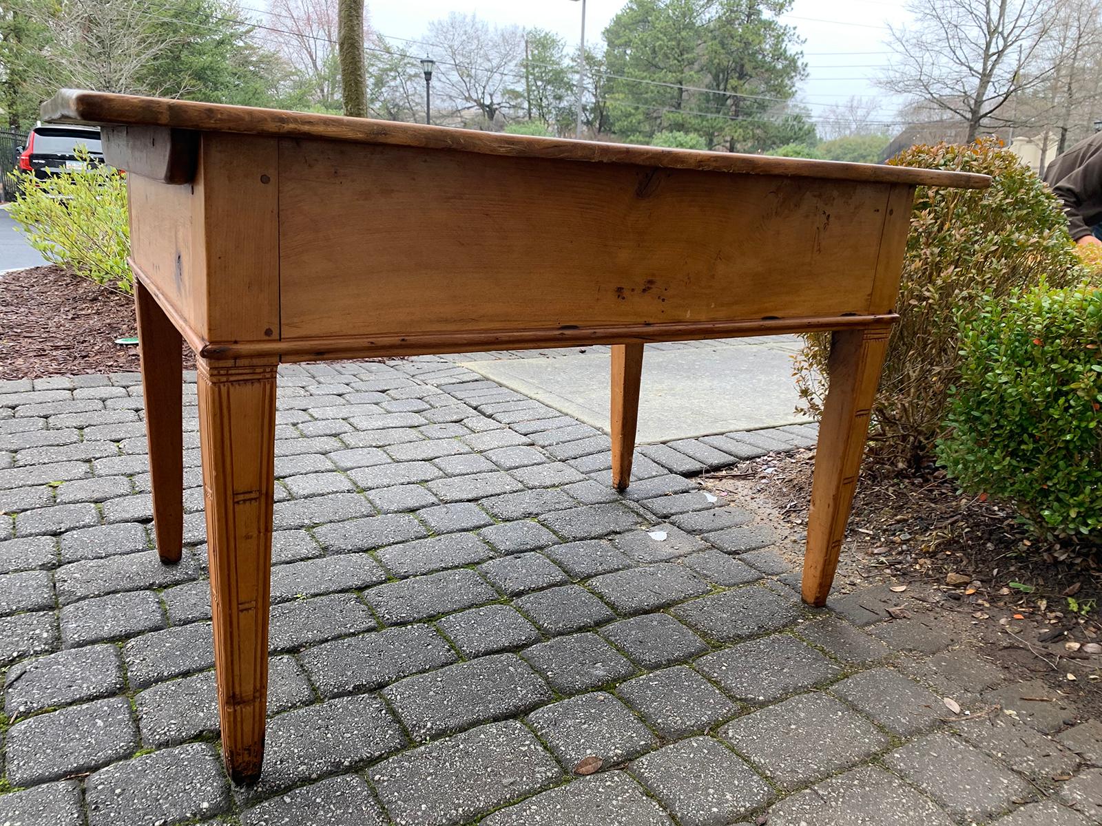 19th Century Continental Work Table with Two Drawers For Sale 13